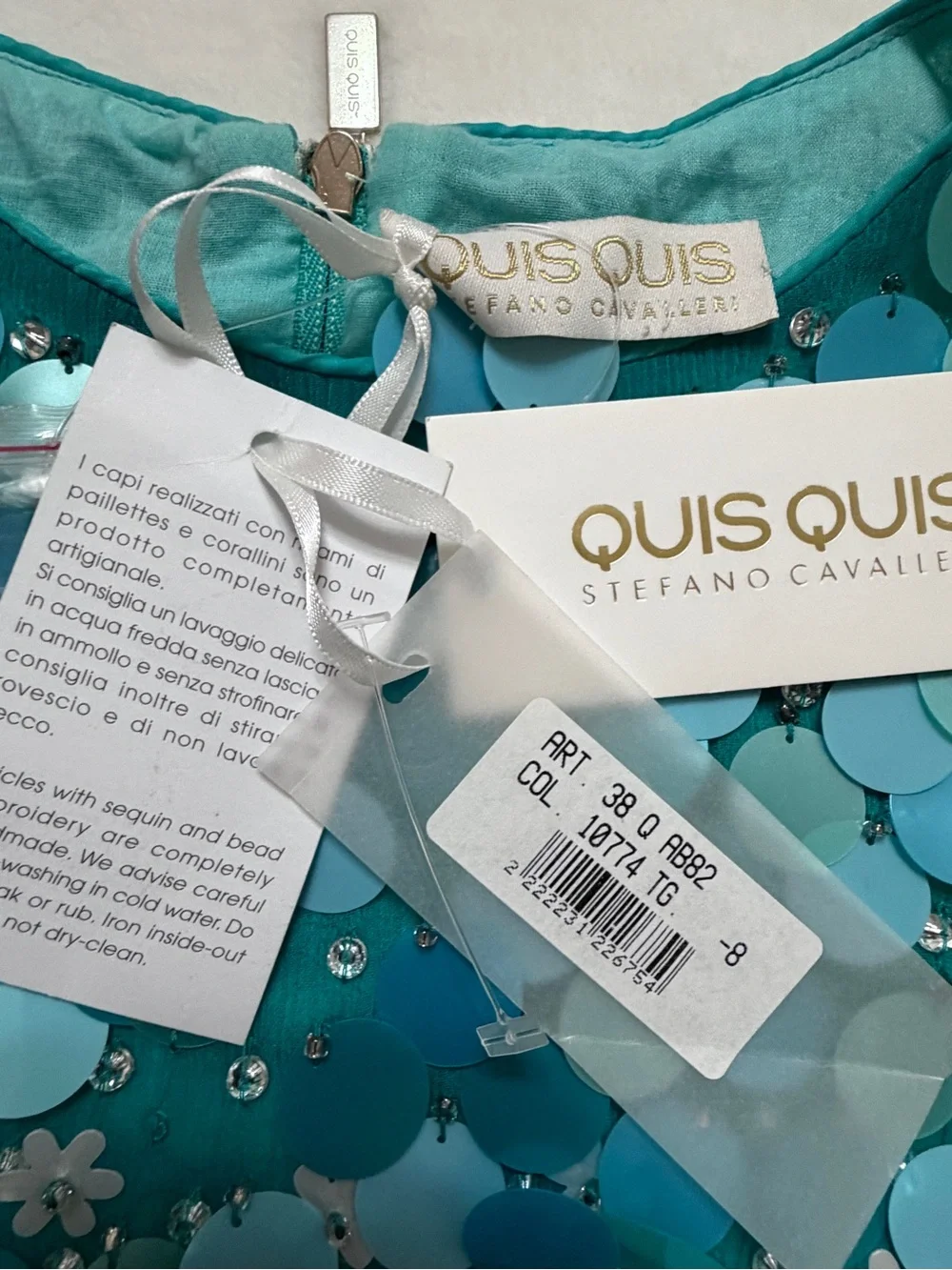 Stefano Cavalleri Quis Quis sz 8 Years Girls Kids Dress Sequin 8Y